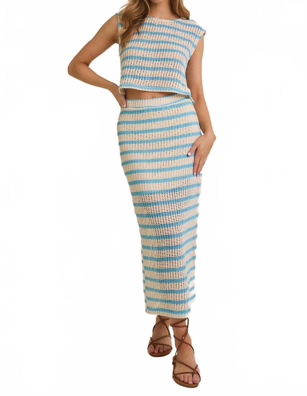 NEW GILLI coastal charm two piece set in blue
